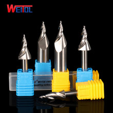 Weitol 6mm taper ball nose end mill cutter Acrylic  two flute Ball Nose  CNC  Router Bits milling cutter cutting tools 2024 - buy cheap