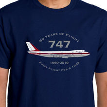 Aeroclassic Boeing 747 50 Years of Flight Anniversary T-Shirt Fashion 2019 Summer New Brand  100% Cotton Printing Cotton T-Shirt 2024 - buy cheap