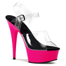 High-heeled women's 15cm sandals, peep-toe wedding shoes, sexy nightclub sexy pole dancing fashion sandals 2024 - buy cheap