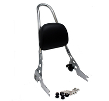 Motocicleta chrome bagageiro sissy bar traseiro do passageiro encosto almofada para sporster xl883 xl1200 883 1200 2004-2019 18 17 2024 - compre barato