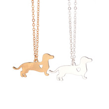 Gold Silver 1pc Dachshund Necklace Dachshund Jewelry Dog Necklace Dachshund Pendant Silver Pet Doxie Necklace Sausage Dog lovers 2024 - buy cheap