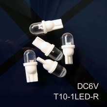 High quality T10 w5w 6v led pilot lamp 194 168 6.3v led lamp,DC6V led indicator light t10 w5w free shipping 50pcs/lot 2024 - buy cheap