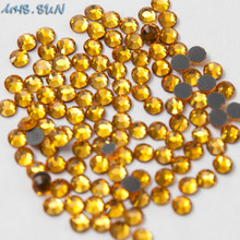MHS.SUN Topaz Yellow DMC Hot Fix Rhinestones For Clothes SS6 SS10 SS16 SS20 SS30 Flatback Glass Crystal Iron On Hot Fix Stone 2024 - buy cheap
