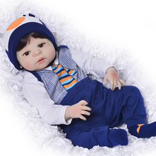 Кукла реборн силиконовая, виниловая Кукла-младенец, Реалистичная для новорожденных мальчиков, 23 дюйма, 57 см, подарок на день детей 2024 - купить недорого