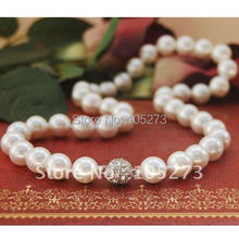AA 10MM blanco perla de concha del Mar del Sur collar con cierre de imán con joyas 16-20 pulgadas gran oferta de joyería de moda nuevo envío gratis fc2219 2024 - compra barato