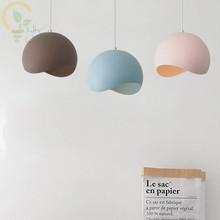 Modern Simple Design Restaurant Pendant Lamp Originality Study Living Room Iron Pendant Lights 8 Color LED Hanging Lamp 2024 - buy cheap
