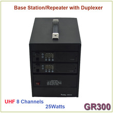 Совершенно новая Базовая радиостанция GR300 для двухсторонней рации/ретранслятор UHF 403-470 МГц 25 Вт 8 каналов с дуплексором (для motorola) 2024 - купить недорого
