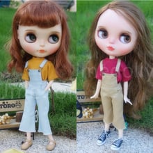 1 Pcs High Quality Fashion 1/6 Blyth Doll Cropped Bib Pants Clothes for Licca Azone S Doll Overalls Accessories 2024 - buy cheap