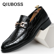 Zapatos de vestir formales para hombre, calzado de cuero marrón, elegante, de lujo, talla grande, a la moda, envío directo 2024 - compra barato