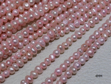 Wholesale Real Pearl Bead 4-5mm 15'' Bright Pink Natural Freshwater Pearl Loose Bead Handmade Gift 2024 - buy cheap