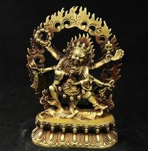 Tibet Buddhism Brass 6 Arms Mahakala Vajra King Kong Exorcism God Buddha Statue 2024 - buy cheap