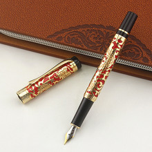 Jinhao Dragon pen Luxury Iraurita fountain pen stationery office school supplies metal write ink pens for christmas gift case 2024 - buy cheap