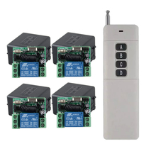 Sistema de interruptor com controle remoto sem fio, 12v 1ch, tansmissor 4 receptor 315mhz 433mhz para aplicações eletrônicas de longa distância