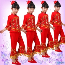Trajes de Baile Folclórico chino tradicional para niños, ropa de actuación China, danza festiva de invierno, danza nacional 2024 - compra barato