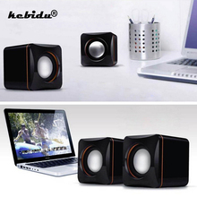 Kebidu-minialtavoz estéreo con conector USB 2,0 + 3,5mm, 2 unids/lote, para música, para ordenador de escritorio, portátil 2024 - compra barato