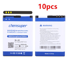 10 шт./chensuper BL-4D BL 4D 2900mAh литий-ионный аккумулятор для Nokia N97 mini аккумулятор N8 N8-00 E5 E5-00 E7 E7-00 N8 T7 702T N5 808 2024 - купить недорого