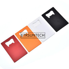 100pcs Wallet Size Stainless Steel Opener 4 Colors Credit Card Beer Bottle Opener Business Card Bottle Openers 2024 - buy cheap