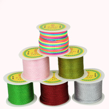 27 yardas 3mm 16 cordón de algodón de Color Cable de hilo de Nylon cuerda de plástico de nudo chino DIY cuerda pulsera de cuentas joyería hacer 2024 - compra barato