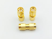 300pcs Gold plated SMA male to SMA male plug in series RF coaxial connector adapter 2024 - buy cheap