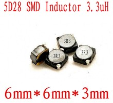 NOVA SMD Indutores 5D28 3.3UH 3R3 Chip 6*6*3mm Blindagem indutância Poder indutor 1000 pcs 2024 - compre barato