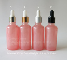 Garrafa de óleo essencial de vidro rosa com conta-gotas 50cc-360 2024 - compre barato