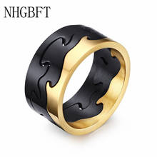 NHGBFT съемные кольца для мужчин, ювелирные изделия золотого/черного цвета, мужские кольца из нержавеющей стали, Прямая поставка 2024 - купить недорого