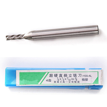 High Quality 10Pcs 1/4 Inch Straight Shank 1/8 Inch Blade HSS 4 Flute End Mill Cutter Milling Machine Bit Milling Cutter 1/8'' 2024 - buy cheap