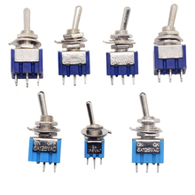 5 Pcs AC ON-ON SPDT 2 Position Latching Toggle Switch 6A 125V 3A 125V 3 Position SPDT DPDT ON-OFF-ON Miniature Mini Toggle Swith 2024 - buy cheap