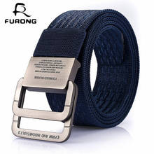 FURONG Men Military Equipment Tactical Belt Man Double Ring Buckle High Quality Nylon Belts Weaving Canvas Male Waistband R002 2024 - buy cheap