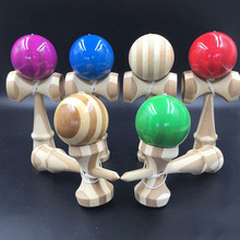 Kendama de bambú profesional para niños y adultos, juguete de pelota de malabares con colores aleatorios, ideal para regalo de Navidad, 1 ud. 2024 - compra barato