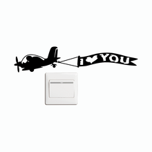 Love-79 Creative Love Aircraft Switch Sticker Cartoon Vinyl Wall Sticker Home Decor Home Wallpaper 2024 - buy cheap