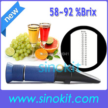 Wholesales Cheap 58-92% Brix Sugar and  Plastic Refractometer package without calibration oil P-RHB-92ATC Blue 2024 - buy cheap