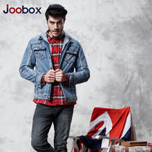 Модная Джинсовая куртка для мужчин; повседневные джинсы; хлопковые пальто и куртки с капюшоном; зимняя верхняя одежда; плотная приталенная мужская одежда 2024 - купить недорого