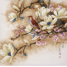 Pintura con diamantes de imitación de orquídeas de estilo chino, kit de punto de cruz, bordado de flores y aves, imagen hecha a mano, hobby A79 2024 - compra barato