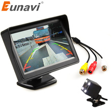 Eunavi TFT 4.3 inch Car monitor for Rear view camera 4 LED Night Vision CCD Waterproof Auto Parking Backup Reverse monitor 2024 - buy cheap