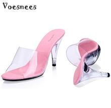 Shoes Woman Wandals 2019 High Heel Sandals Transparent Crystal Slippers Open Toe Sexy Fine With Big Yards Slippers Leisure Shoes 2024 - buy cheap