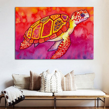 Животные, рисунки черепахи, море, Красочные абстрактные Акварельные картины, фотография, украшение для дома, гостиной DW12 2024 - купить недорого