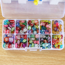 Novo conjunto de contas de plástico acrílico caixa diy, cores misturadas, acessórios de joias, achados para fazer joias da moda 2024 - compre barato