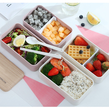 New 2 Layer Microwave Lunch Box Imitation wood Bento Box Kids Food Container Storage Portable Picnic With Lunch Bag 1200ml 2024 - buy cheap