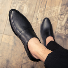 Zapatos planos transpirables de cuero para hombre, mocasines cómodos sin cordones para conducir, para verano y otoño, 4 2024 - compra barato