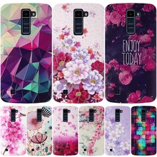Soft TPU Phone Case for LG K10 K 10 LTE K420N K430 K430DS 5.3" Back Cover Flower Pattern Case for LG K10 Coque for LG K 10 cases 2024 - buy cheap