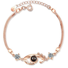 Latest Projection Love You Rose Gold Devil's Eye Bracelet Women Jewelry Shiny 925 Sterling Silver Bracelet Girl Engagement Gifts 2024 - compre barato