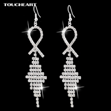 TOUCHEART Silver color Wedding Long Rhinestone Earrings for Women Earrings Jewelry Gift Pendientes Boucle Brincos SER140203 2024 - buy cheap