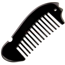 Small Baby Comb Wide Tooth Curly Hair Combs Coarse Toothed Massage Genuine Natural Black Water Horn Care For Female Gift Sale 2024 - buy cheap