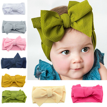 Novo bonito do bebê turbantoddler cabeça envoltórios bebê grandes arcos elásticos faixas de cabelo do bebê cabeça recém-nascidos acessórios para meninas 2024 - compre barato