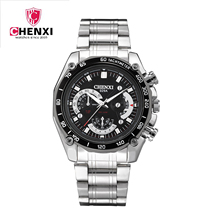 Chenxi relógio de pulso de aço masculino, relógio de ponteiro quartz esportivo luxuoso 2024 - compre barato