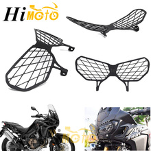 For Honda CRF1000L CRF 1000L CRF1000 L Africa Twin Motorcycle Modification Headlight Grille Guard Cover Protector Black Aluminum 2024 - buy cheap