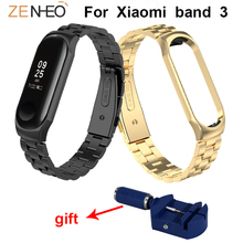 Stainless steel watch band For Xiaomi Mi Band 3/4 bracelet Wrist bands Replacement for MiBand 3 watchband watches strap 2024 - buy cheap