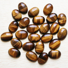 Free Shipping 18mm*25mm Wholesale 10pcs Natural Tigerite Eye Stone Oval CAB CABOCHON Teardrop Beads For Jewelry Making 2024 - buy cheap