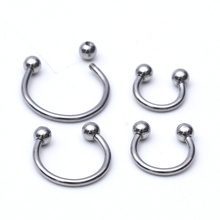 Nose Ring 10pcs/lot  free shipping stainless steel tragus ring Nostril circular piercing ball Horseshoe Rings Body Jewelry 2024 - buy cheap